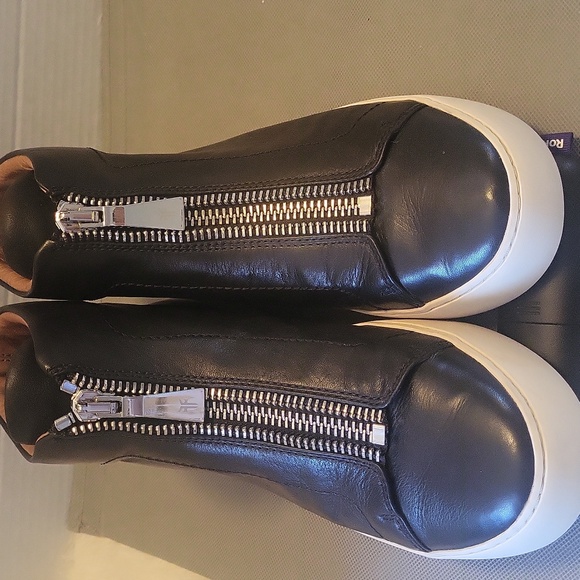 FRYE Black Leather HIGH-TOP Sneakers WO's 8.5 EUC - Picture 5 of 10